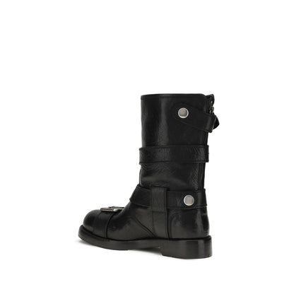 Dolce &amp; Gabbana Lederstiefel mit Schnalle