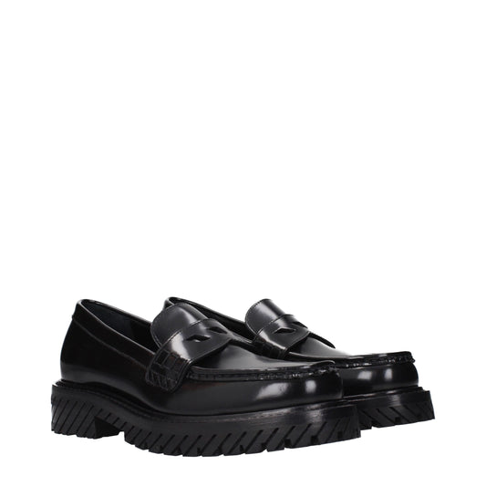 Off-White Slip-On-Loafer aus schwarzem Leder