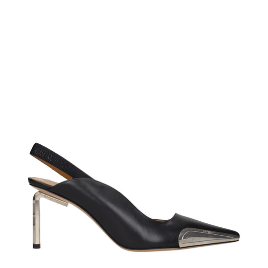 Schwarze Lederpumps von Off-White