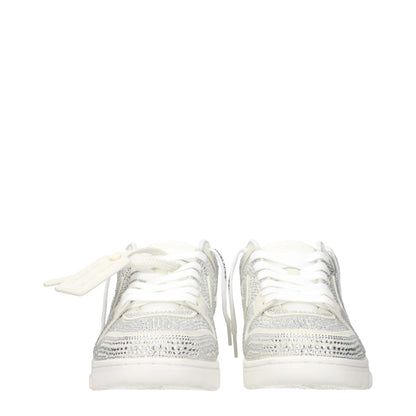 Off-White beige Leder-Sneaker mit niedrigem Schaft