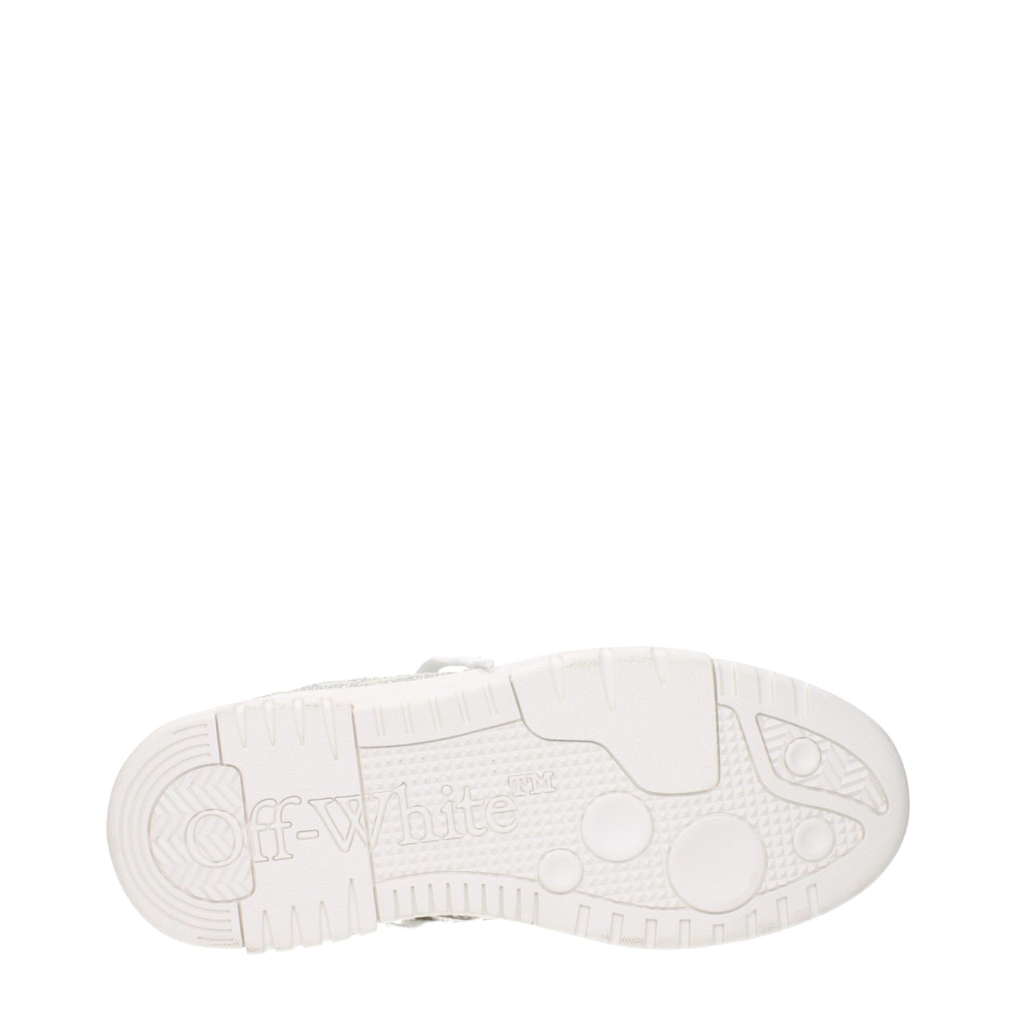 Off-White beige Leder-Sneaker mit niedrigem Schaft