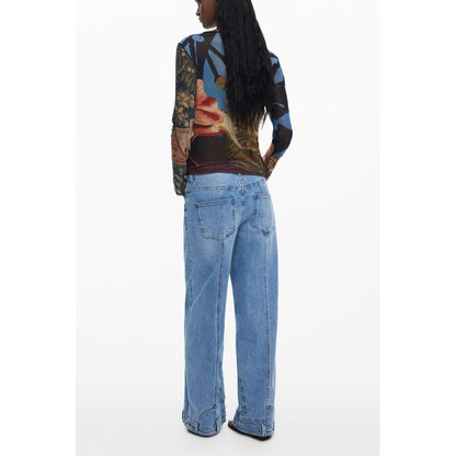 Desigual Schwarzes Polyester-T-Shirt für Damen