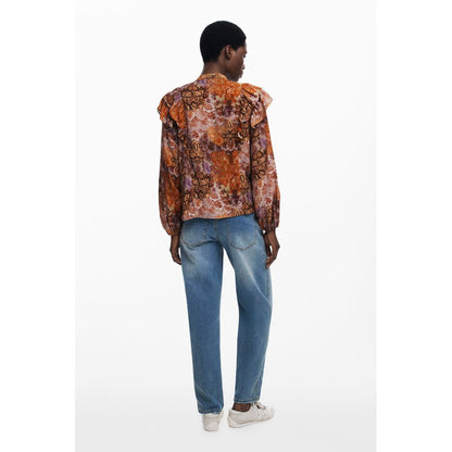 Desigual Orange Viskose Damen Shirt
