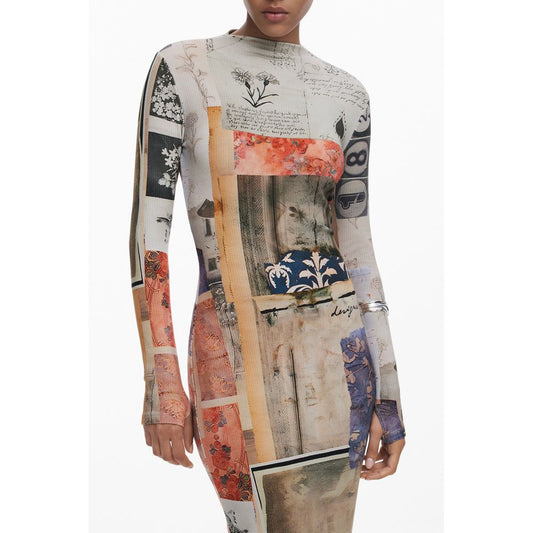 Desigual Beige Viskose Damenkleid