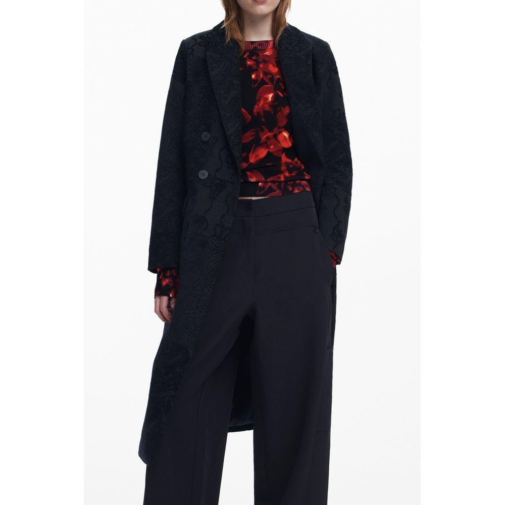 Desigual Schwarzer Polyester Damenmantel