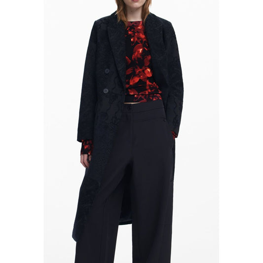 Desigual Schwarzer Polyester Damenmantel