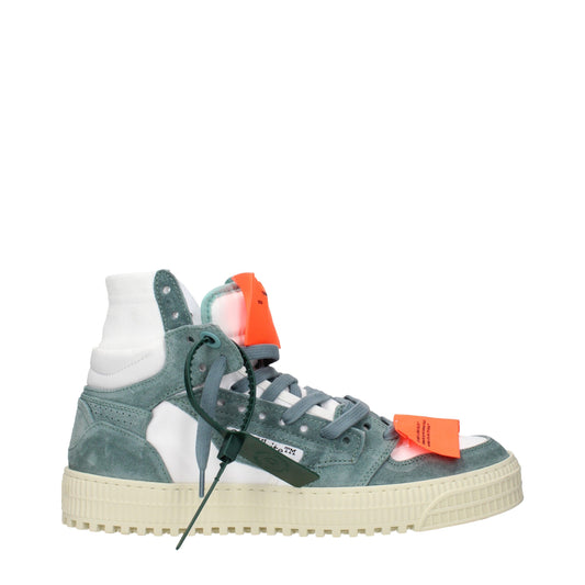 Off-White Weiße Stoff-High-Top-Sneaker