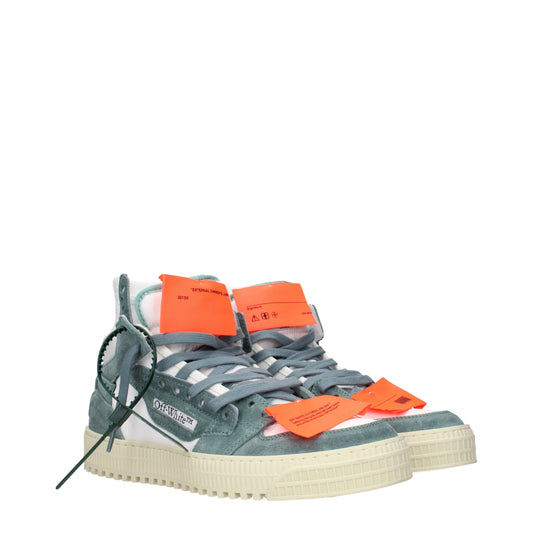 Off-White Weiße Stoff-High-Top-Sneaker