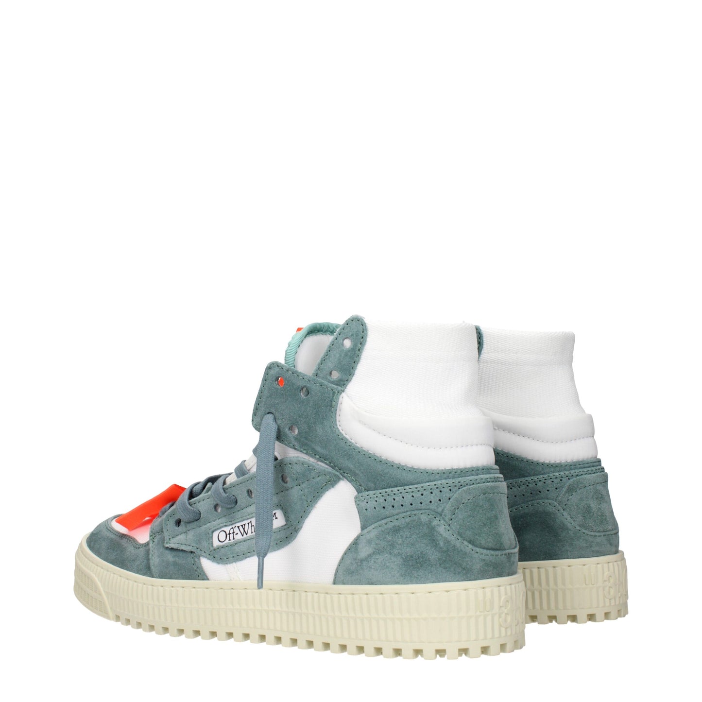 Off-White Weiße Stoff-High-Top-Sneaker