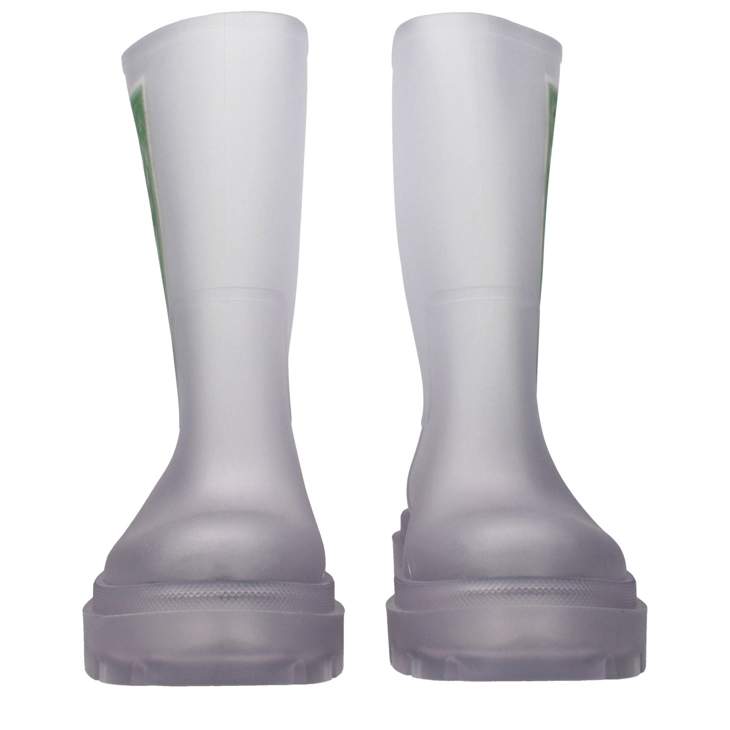 Stiefeletten aus transparentem PVC in Off-White