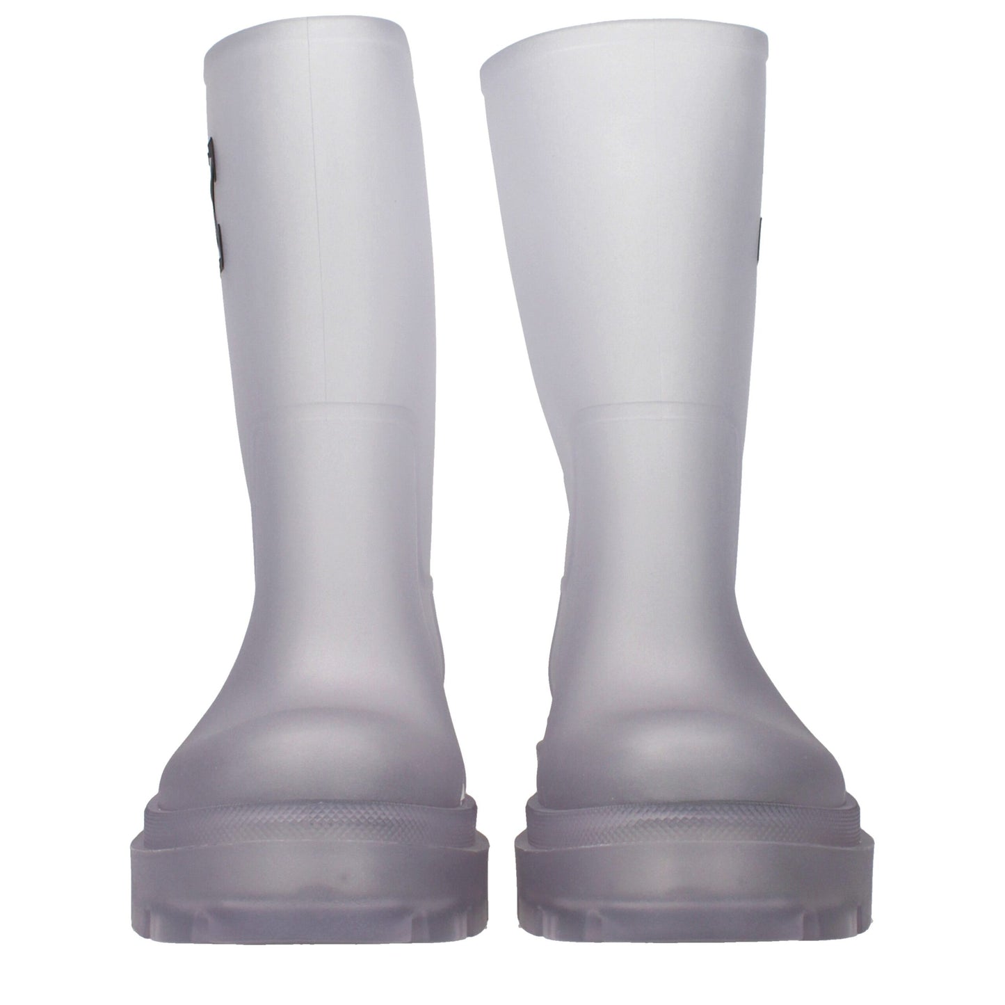 Stiefeletten aus transparentem PVC in Off-White