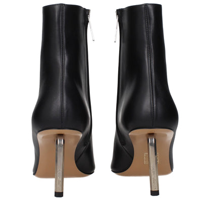Off-White – Schwarze Lederstiefeletten