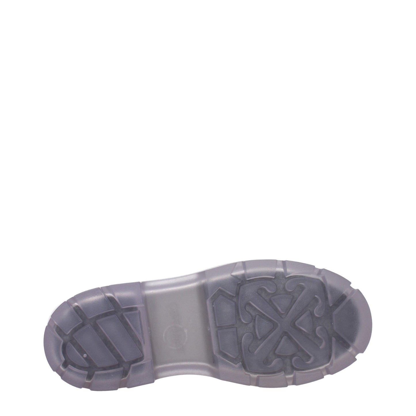 Stiefeletten aus transparentem PVC in Off-White