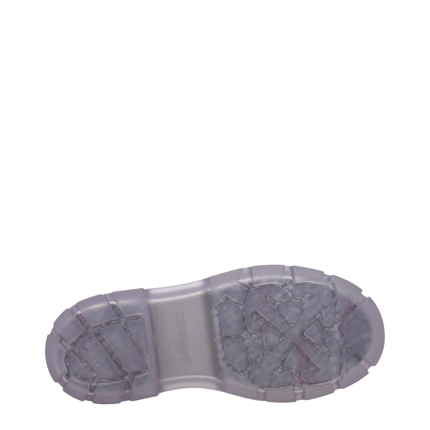 Stiefeletten aus transparentem PVC in Off-White