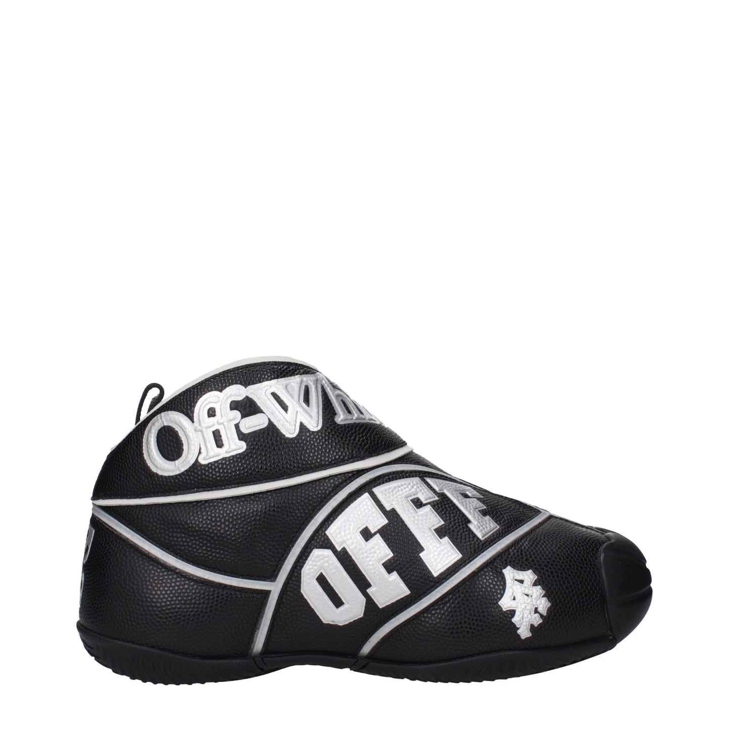 Schwarze Leder-High-Top-Sneaker von Off-White