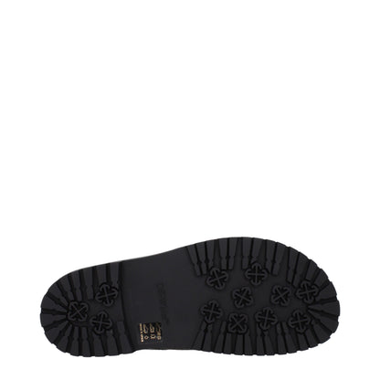Off-White – Flache Sandalen aus grünem Stoff