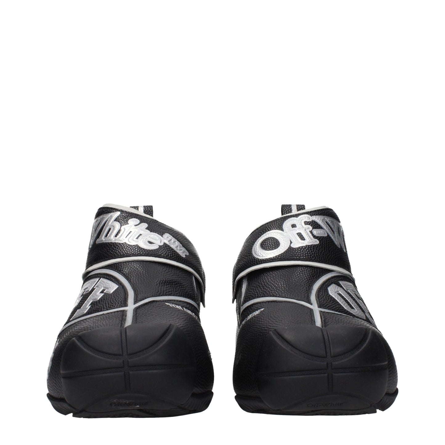 Schwarze Leder-High-Top-Sneaker von Off-White