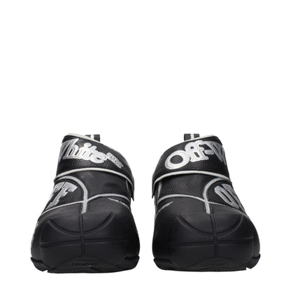 Schwarze Leder-High-Top-Sneaker von Off-White