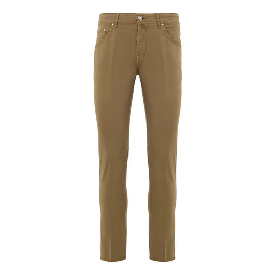Jacob Cohen Beige Baumwoll-Skinny-Hose