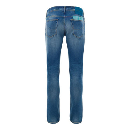 Jacob Cohen Blue Cotton Skinny Jeans