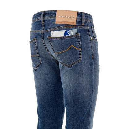 Jacob Cohen Blaue Skinny Jeans aus Baumwolle