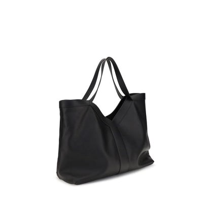 Saint Laurent Schultertasche aus schwarzem Kalbsleder (Bos Taurus)