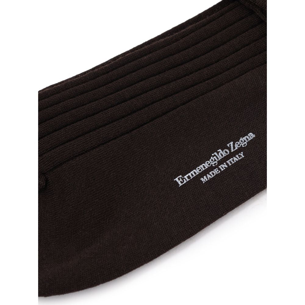 ZEGNA Braune Wollsocken