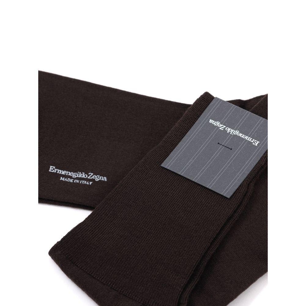 ZEGNA Braune Wollsocken