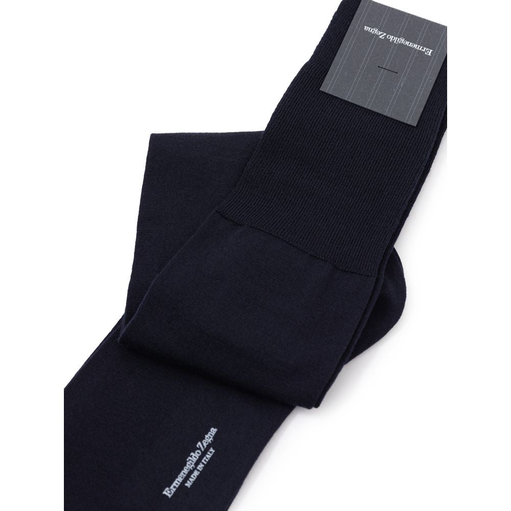 ZEGNA Wollsocken in Marineblau