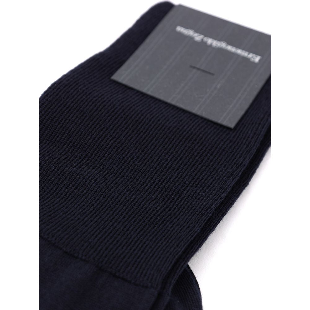 ZEGNA Wollsocken in Marineblau
