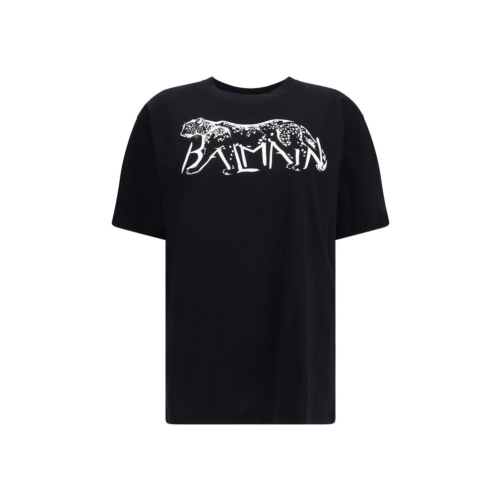 Balmain T-Shirt mit Leopardenmuster