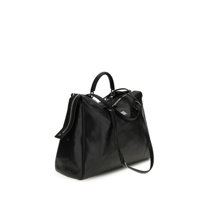 Dolce &amp; Gabbana Handtasche aus schwarzem Kalbsleder (Bos Taurus)