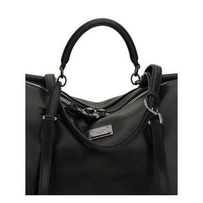 Dolce &amp; Gabbana Handtasche aus schwarzem Kalbsleder (Bos Taurus)