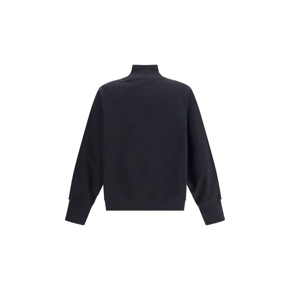 Balmain – Sweatshirt mit hohem Kragen und Leopardenmuster
