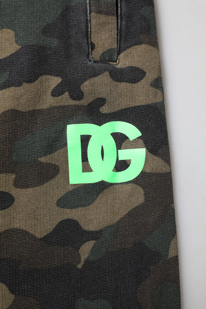 Dolce &amp; Gabbana Mehrfarbige Camouflage-Jogginghose aus Baumwolle für Herren