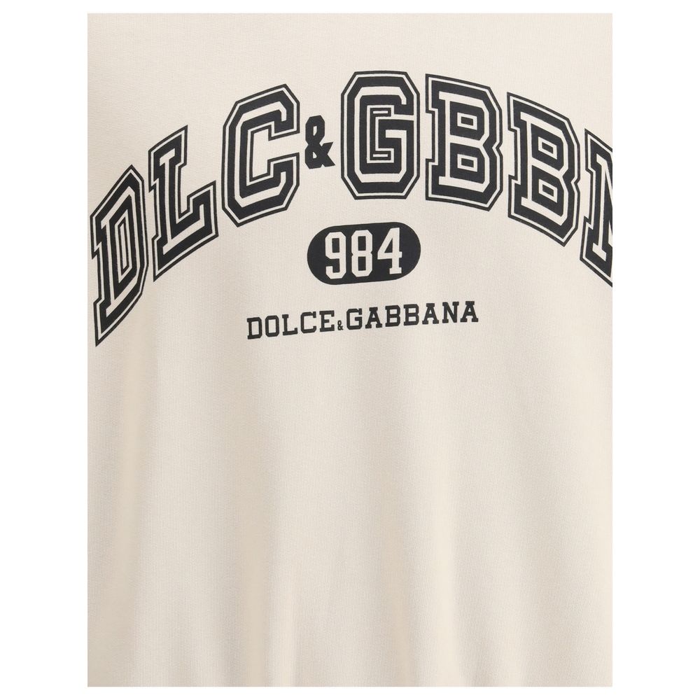 Dolce &amp; Gabbana Baumwoll-Sweatshirt in Beige