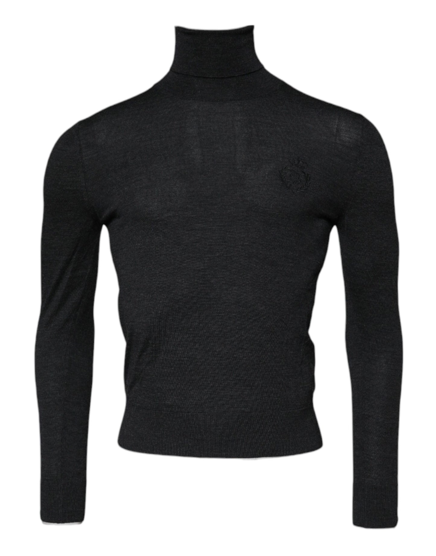 Dolce &amp; Gabbana Schwarzer Rollkragenpullover aus Wolle für Herren