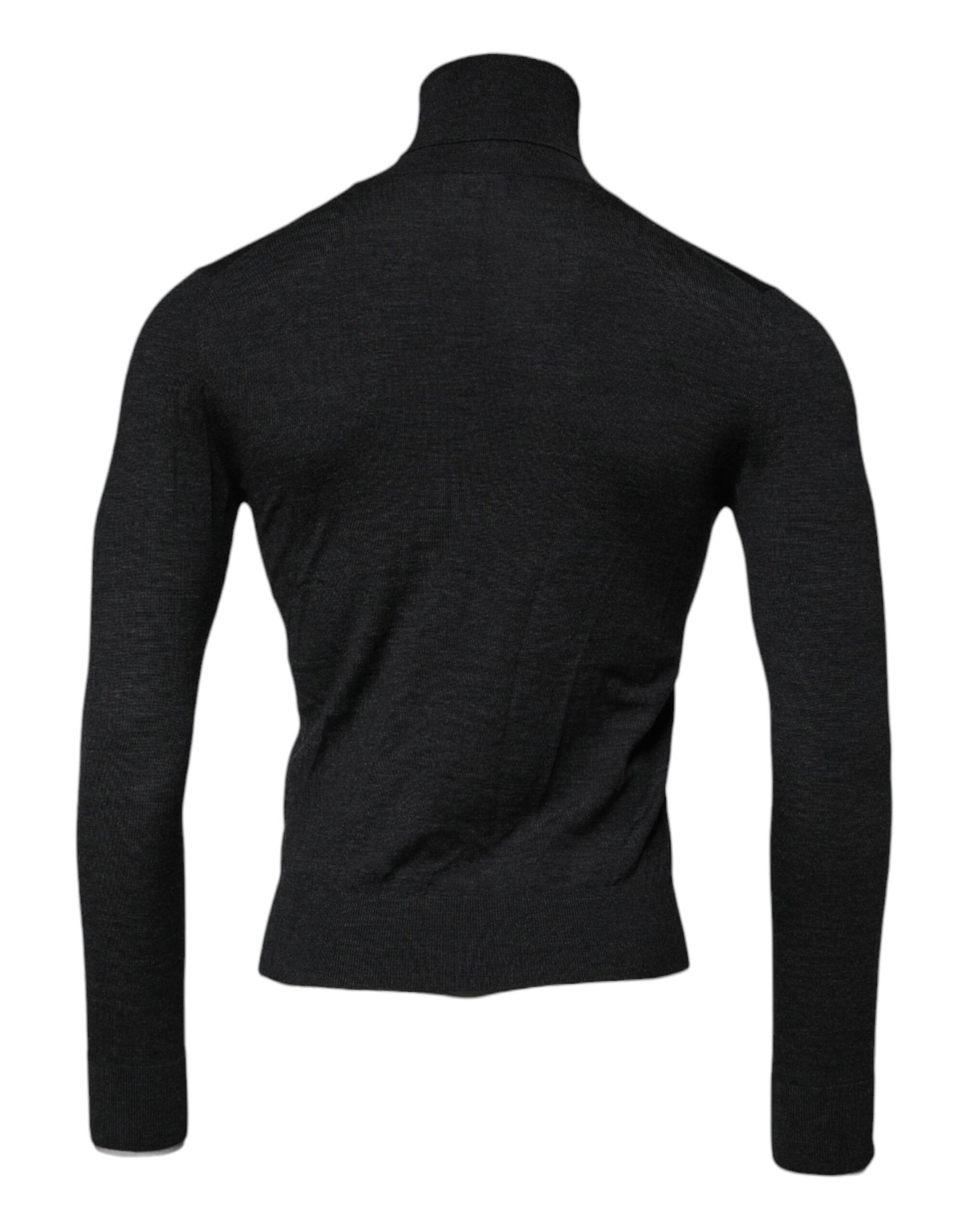 Dolce &amp; Gabbana Schwarzer Rollkragenpullover aus Wolle für Herren