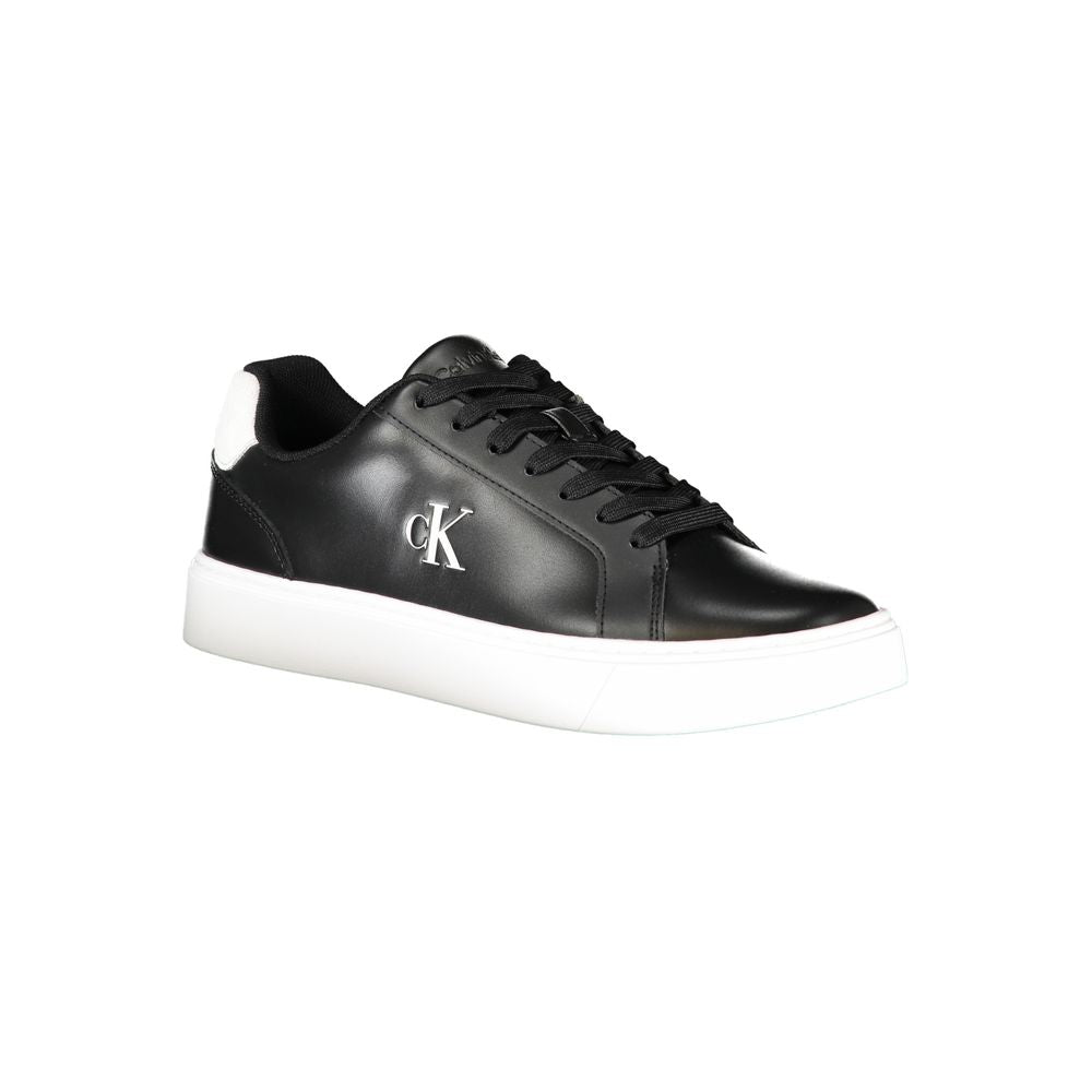 Calvin Klein Herren-Sneaker aus schwarzem Leder