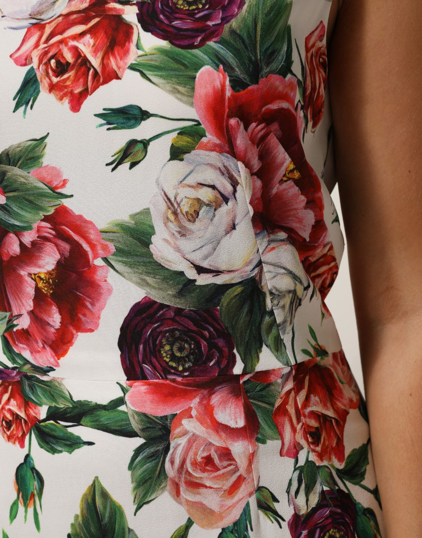 Dolce &amp; Gabbana – Etuikleid aus Viskose mit mehrfarbigem Blumendruck