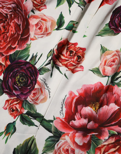 Dolce &amp; Gabbana – Etuikleid aus Viskose mit mehrfarbigem Blumendruck