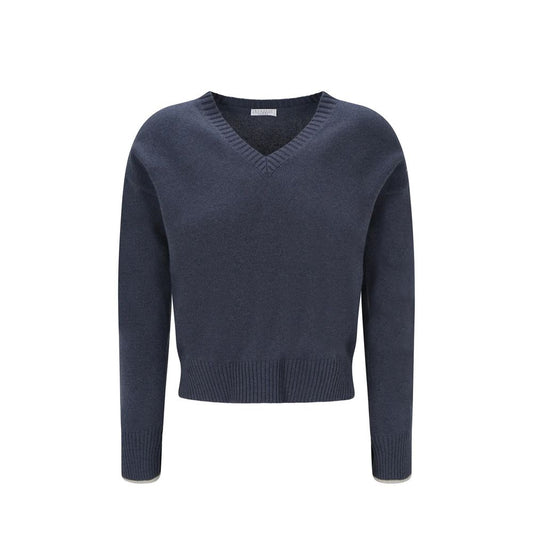 Brunello Cucinelli Blauer Kaschmir-Pullover aus Kaschmir