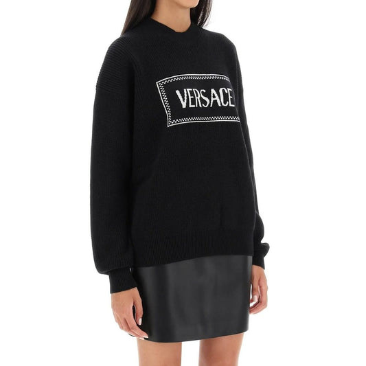 Schwarzes Woll-Sweatshirt von Versace