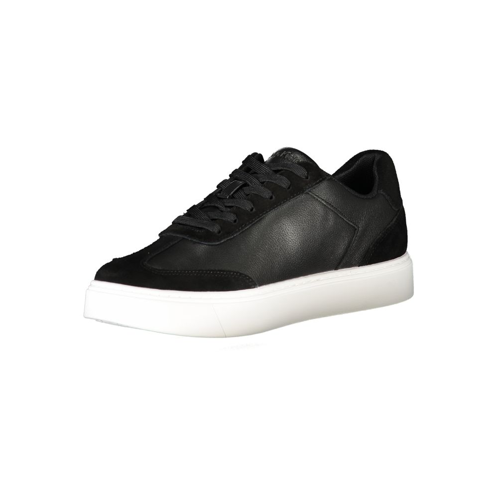Calvin Klein Herren-Sneaker aus schwarzem Leder
