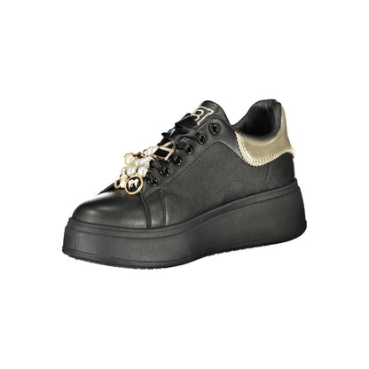 Laura Biagiotti Schwarzer Polyester Damen Sneaker