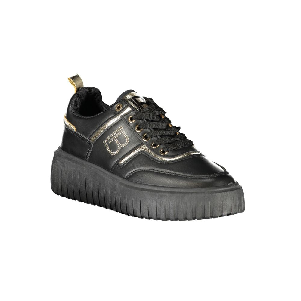 Laura Biagiotti Schwarzer Polyester Damen Sneaker