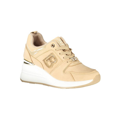 Laura Biagiotti Beige Polyester Damen Sneaker