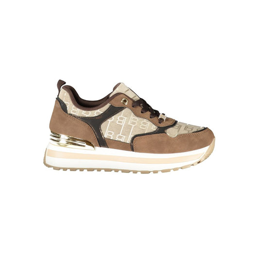 Laura Biagiotti Braune Polyester-Damen-Sneaker
