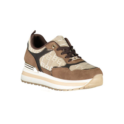Laura Biagiotti Braune Polyester-Damen-Sneaker