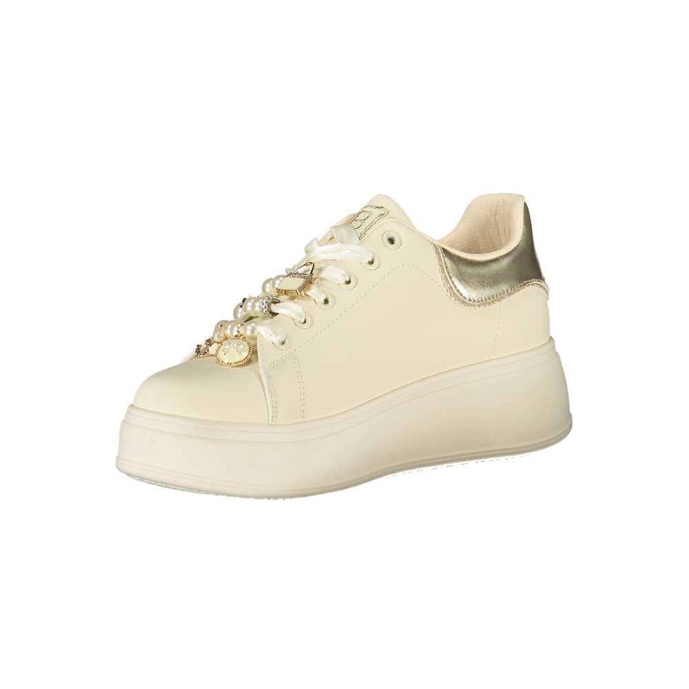 Laura Biagiotti Beige Polyester Damen Sneaker